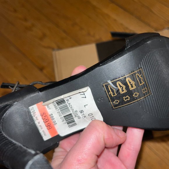 Black Strappy High Heel Shoes - Picture 6 of 6